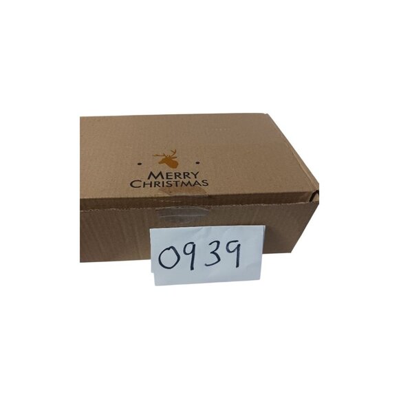 Meedee 2.5" Wired Edge Glitter Christmas Ribbon Set 6 Rolls Gold & White 36 Yard - Picture 3 of 10